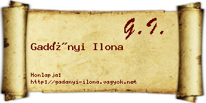 Gadányi Ilona névjegykártya